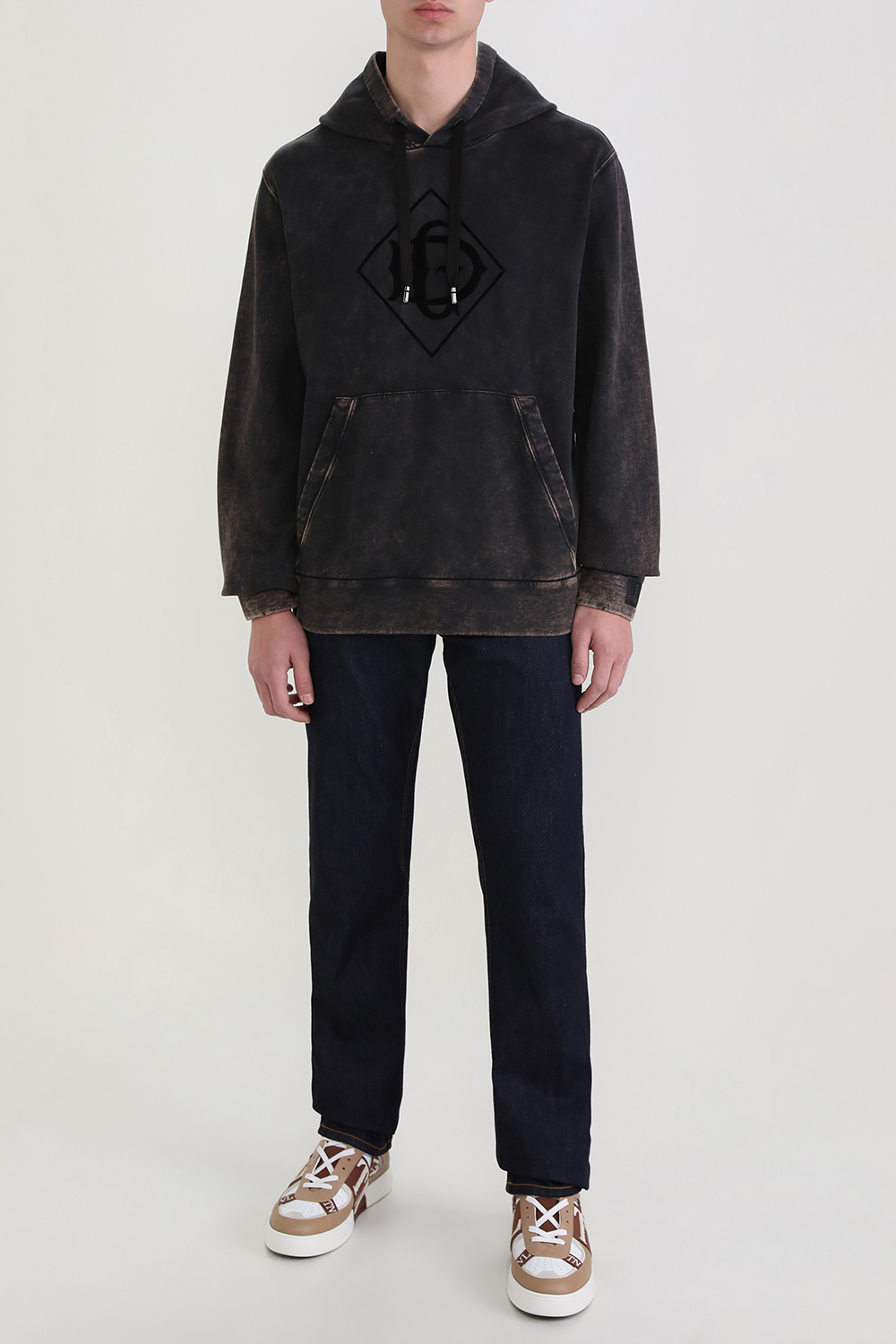 סווטשירט קפו'צון במראה משופשף מכותנה